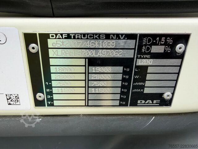 Koffer DAF CF 320 LF.320.19 EURO6. 99823 km!