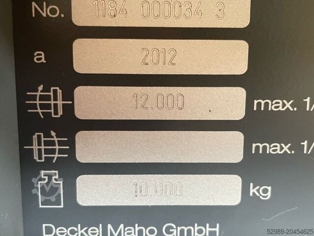 DECKEL MAHO DMC 60 FD duoBLOCK DECKEL MAHO DMC 60 FD duoBlock