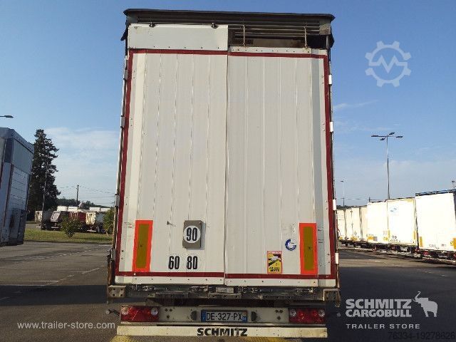 Open semitrailer with tarp Schmitz Cargobull Semitrailer Curtainsider Mega