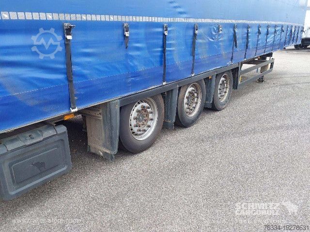 Open semitrailer with tarp Schmitz Cargobull Semitrailer Curtainsider Mega
