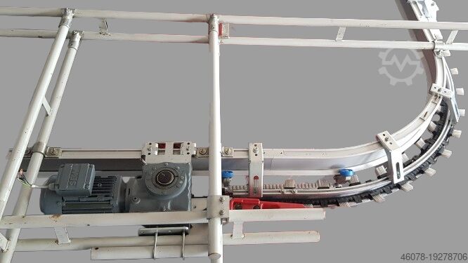 Overhead Hanging goods conveyor system driven... Schönenberger OMNIFLO Schönenberger Aluminium