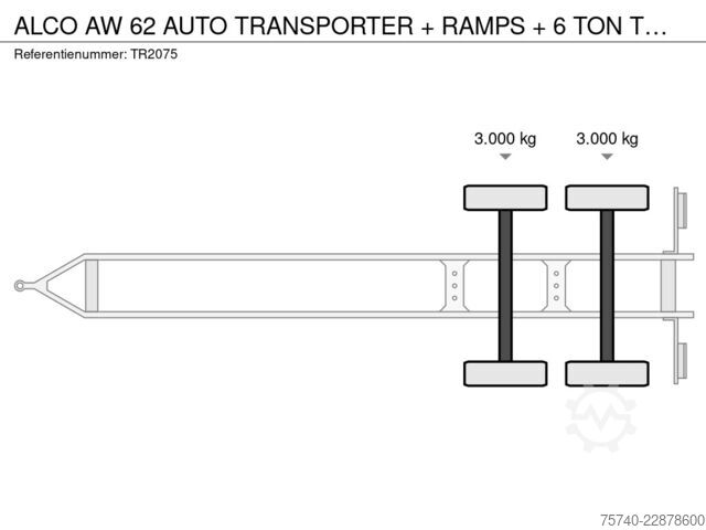 Autotransporter ALCO AW 62 AUTO TRANSPORTER + RAMPS + 6 TON
