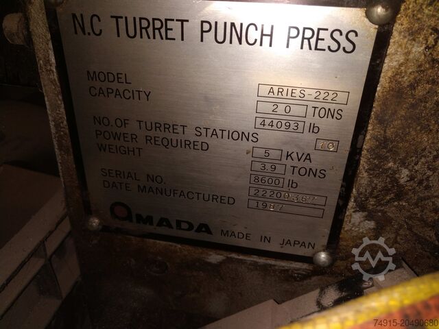 10-fach Revolver-Programmstanzmaschine Amada ARIES 222
