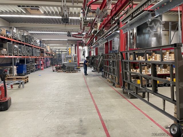 Powder coating plant Gema, Caldan Magic Compact BA04, Hängebahnanlage Powe