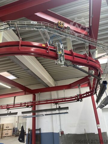 Powder coating plant Gema, Caldan Magic Compact BA04, Hängebahnanlage Powe