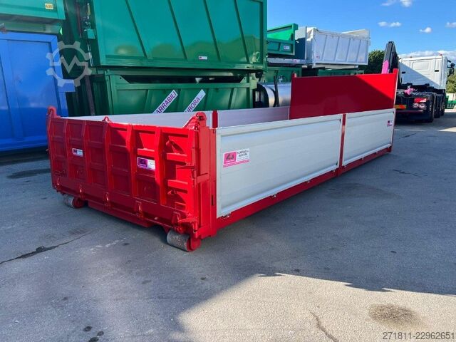 Roll-off container  CONTAINER SCARRABILE NUOVO A PIANALE CON SPONDE