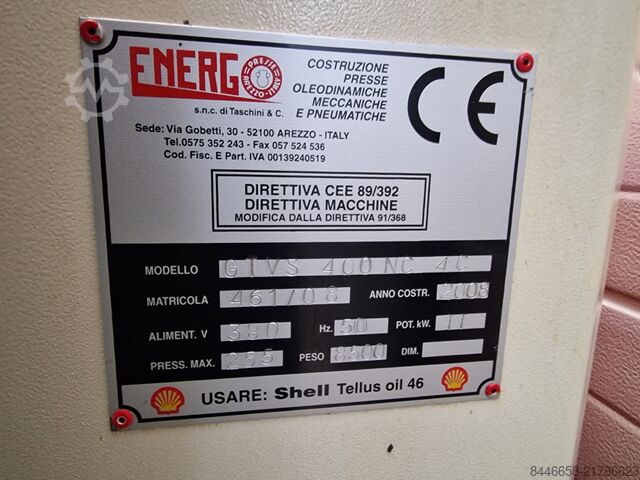 Hydraulische NC-Presse ENERGO GTVS400NC