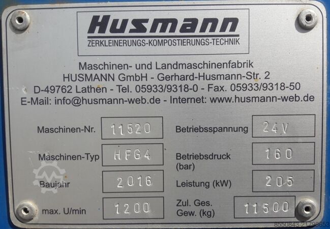 Chopper flail mower Husmann HFG IV (HFG4)