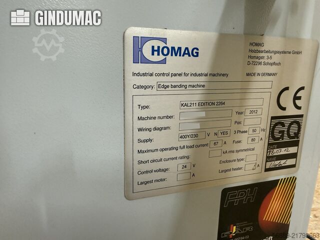 HOMAG KAL211 Edition 2264 HOMAG KAL211 Edition 2264