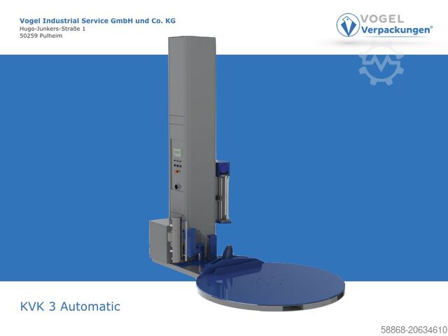 Automatic pallet wrapper with remote control Vogel KVK 3 Automatik Anlegen/Abschneiden