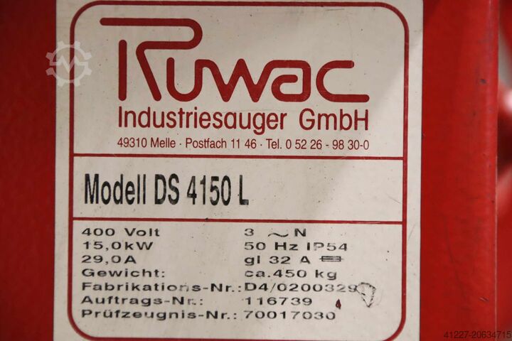 Industriestaubsauger Grosssauger Ruwac DS 4150 L