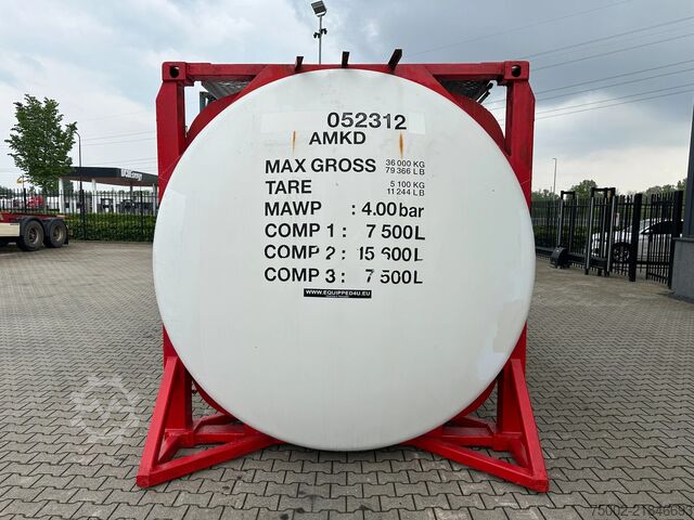 Container Van Hool 20FT SWAP / 30.600L / 3-COMPARTMENTS / L4BN / U...