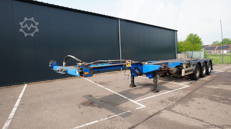 Container transportation Pacton 3 axle container chassis extendable trailer