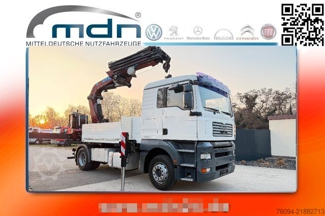 Truck mounted crane MAN TGA 18.350 4x2 Pritsche KRAN 26m FUNK Seilwinde