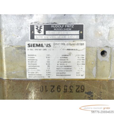 Control unit Siemens 1PH7107-2NF02-0BC0 Kompakt-Asynchronmotor SN:YF8829661801