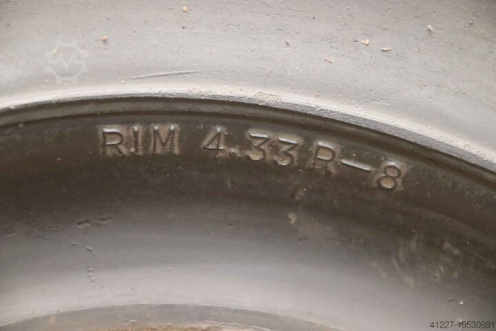 Solid rubber tires 2 pieces Bergougnan 18x7-8