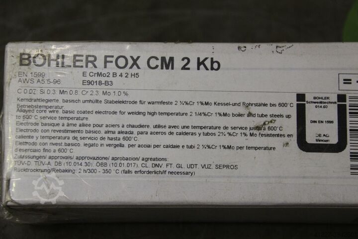 Stick electrodes, welding electrodes 2.5 x 250 Boehler FOX CM 2 Kb