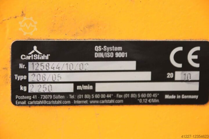 Kettenzug mit Fahrwerk 2000 kg HADEF CH3