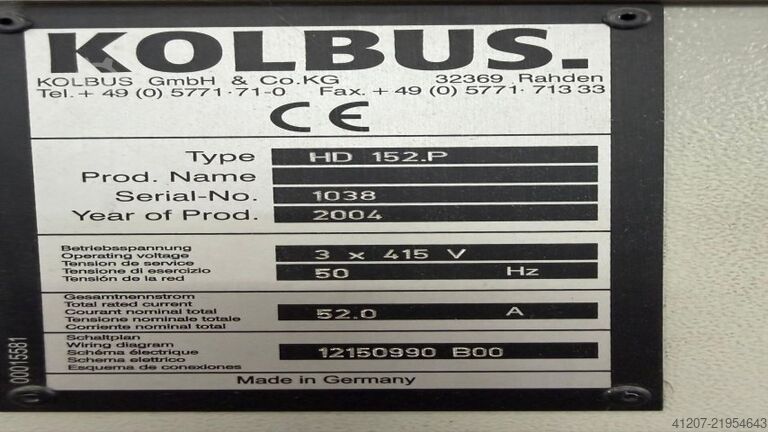 Dreischneider Kolbus HD 152P three knife trimmer