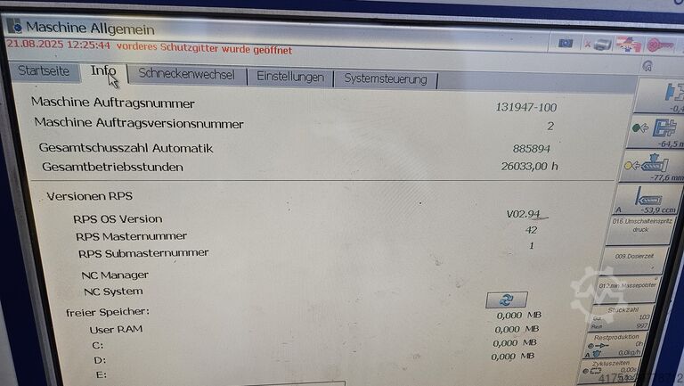 Spritzgießmaschine BATTENFELD TM 400-3400