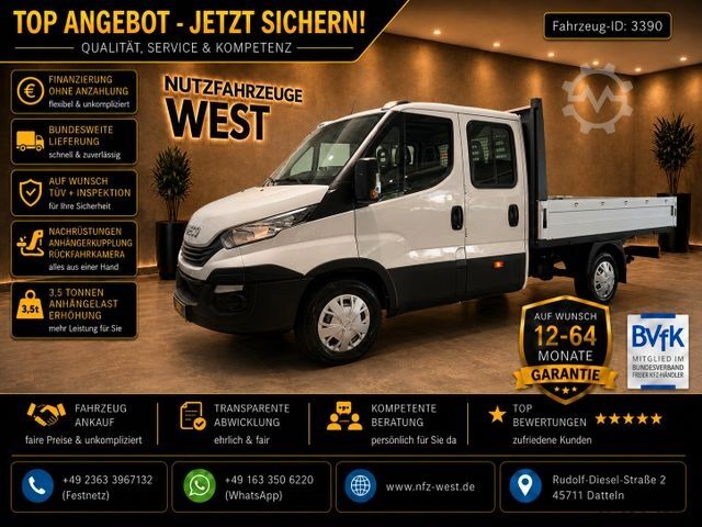 Pick-up van IVECO Daily 35S12 DoKa Pritsche*AHK=3.500Kg*1.Hand*