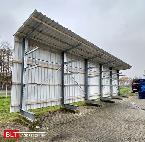 Kragarmregal Kragarmregal mit Dach & Rückwand H:400cm Fuß + 3 Ebenen