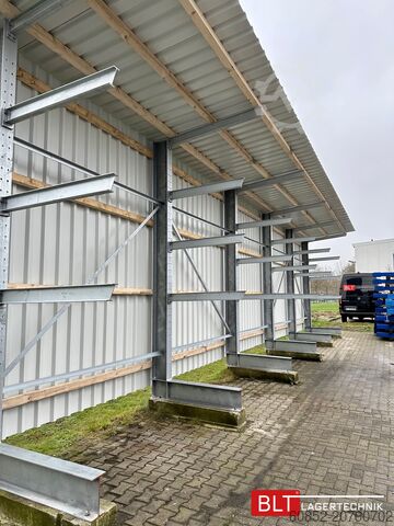 Kragarmregal Kragarmregal mit Dach & Rückwand H:400cm Fuß + 3 Ebenen