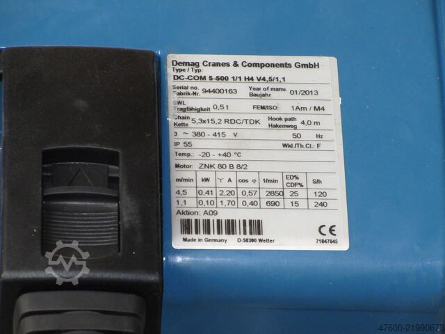 Demag Column swing crane Chain Hoist Demag KBK Kran Drehkran Hallenkran L 3m Demag KBK2 500Kg + DC Kettenzug H3,5m