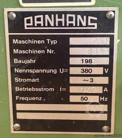 Swivel spindle milling machine Panhanse 259