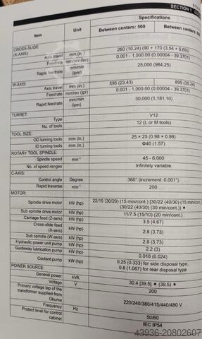 CNC Drehmaschine C Achse Okuma LB 3000EX Okuma LB 3000 EX-II