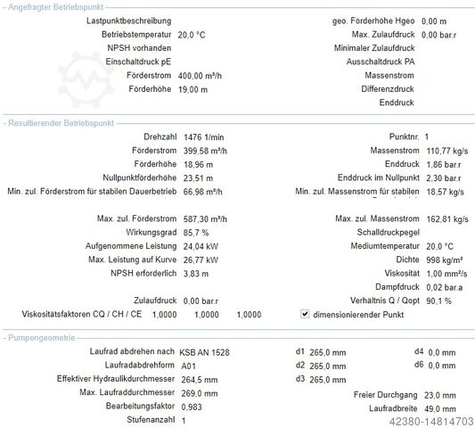 Edelstahl Kreiselpumpe Edelstahlpumpe KSB ETANORM-C 150-250 C7