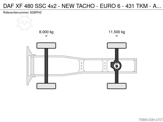 Standard-SZM DAF XF 480 SSC 4x2 - NEW TACHO - EURO 6 - 431 TKM -...