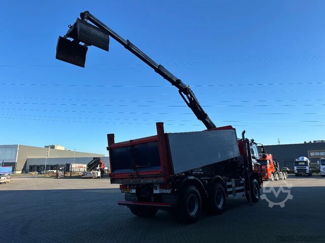 Kipper mit Kran Ginaf X 3335 S 6x6 2 zijdigge Kipper /Z-kraan Euro 5