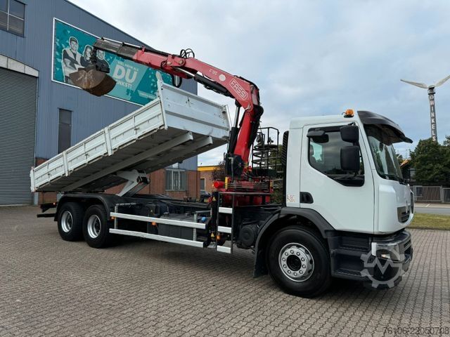 Truck mounted crane RENAULT Premium Lander 310.26 6x4 Kipper /Kran