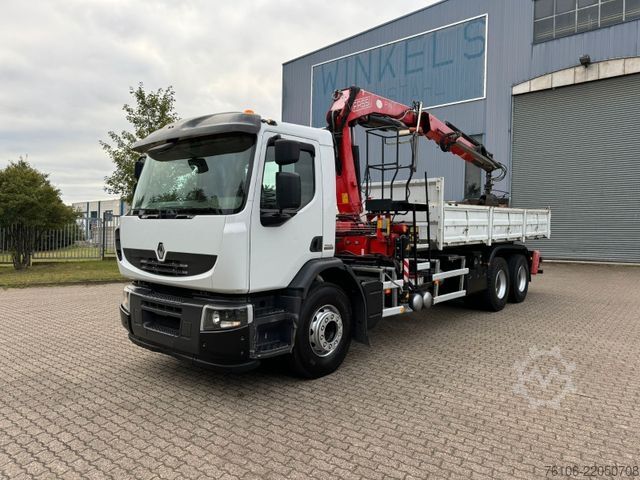 Truck mounted crane RENAULT Premium Lander 310.26 6x4 Kipper /Kran