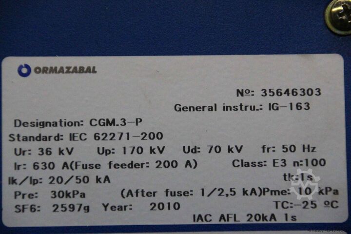 Switchgear block Ormazabal CGM.3-P