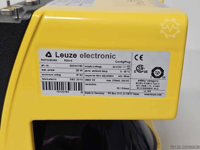 Security laser scanner Leuze Rotoscan RS4-4