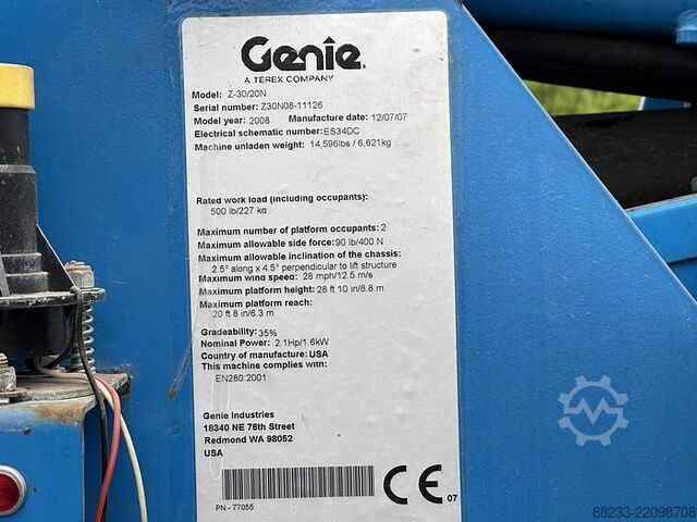 Teleskopische Hebebühne Genie Z30-20N