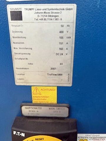 CNC Laser Cutting Machine Trumpf TruLaser 5030/TruFlow 5000
