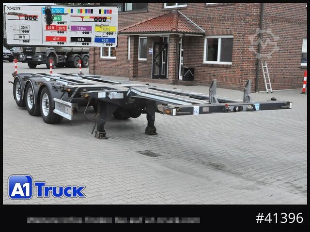 Swap body semitrailer D-TEC VCC-01, Multi Chassi, 2 x Liftachse, Mittellausschub,