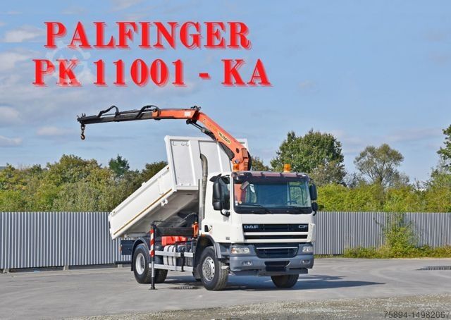 Kipper LKW DAF CF 75.310 Kipper 4,30 m + KRAN * TOPZUSTAND