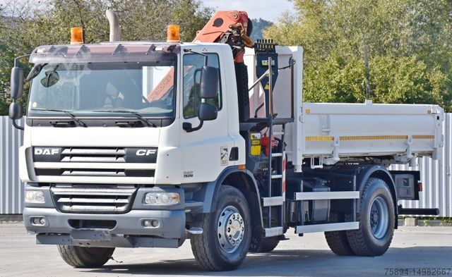 Kipper LKW DAF CF 75.310 Kipper 4,30 m + KRAN * TOPZUSTAND
