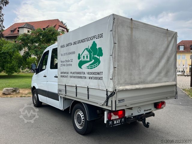 Transporter mit Pritsche & Plane MERCEDES-BENZ SPRINTER DoKa PRITSCHE+PLANE HECKA. TEMP KLIMA