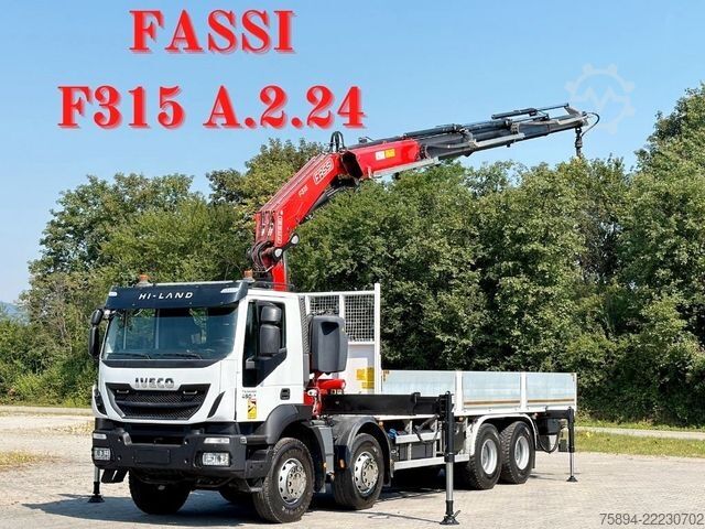 Truck mounted crane IVECO TRAKKER 450*PRITSCHE 7,60*KRAN/FUNK*8x4