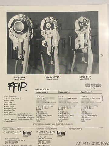 Orbitalschweißen, Rohrleitungsbau, Anfasen Dimetrics, Tri Tool, Wachs Dimetrics Gold Track 3, FFIP-heads