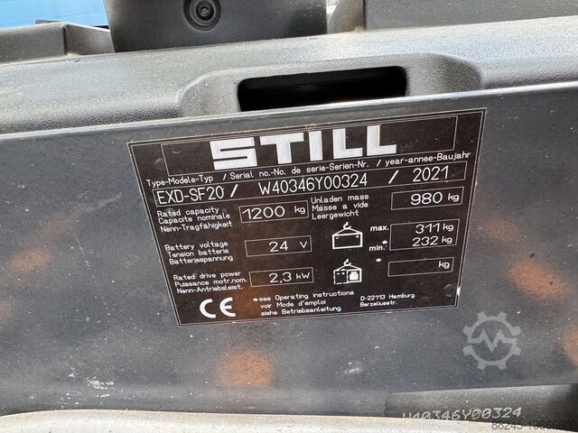 VS-22364 Electric DUO Stacker Still, year 2021, 1,574 mm initial lift STILL EXDSF20