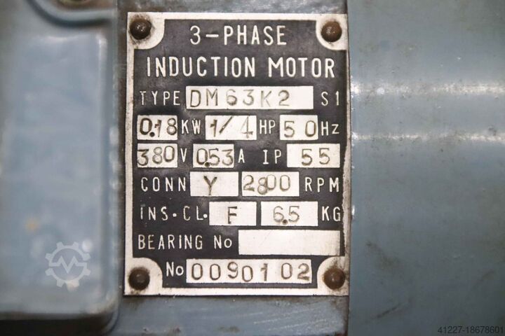 Electric motor 0.18 kW 2800 rpm unbekannt DM 63 K 2