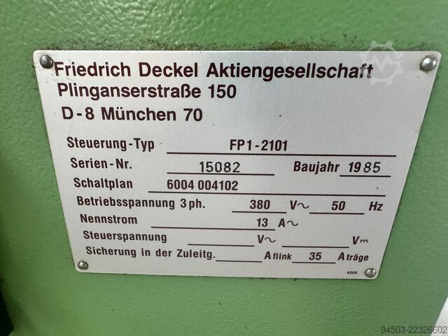 Tool room milling machine DECKEL FP1 Aktiv