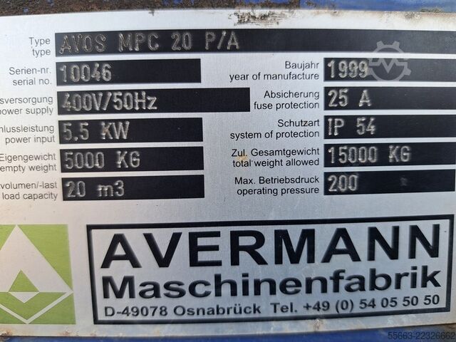 Press container No. 35 Avermann 20 PA