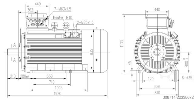 Electric motor EMZ AKR 400-06-033